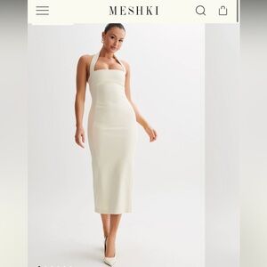 Meshki Strapless Cream Dress